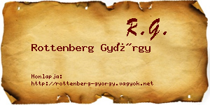 Rottenberg György névjegykártya